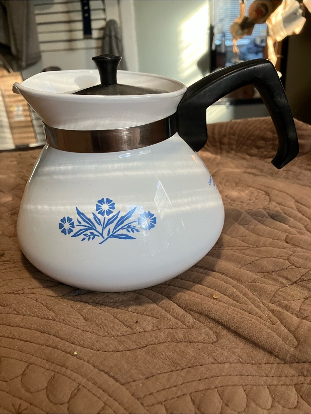 Vintage Backstamp Corning Ware Cornflower tea/coffee pot
